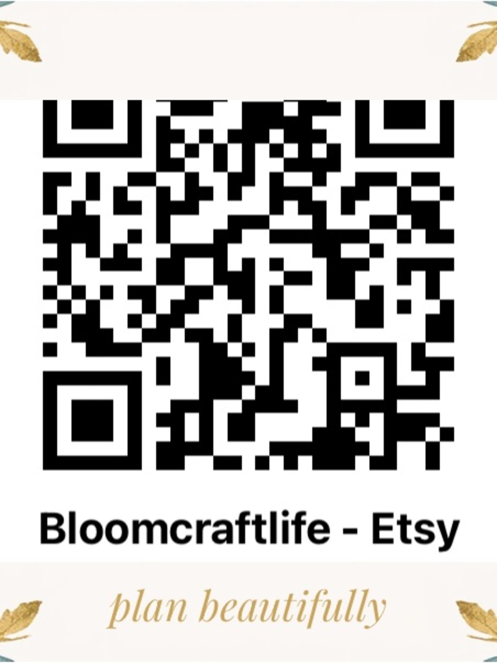 Bloomcraftlife QR Code Sticker - Black & White